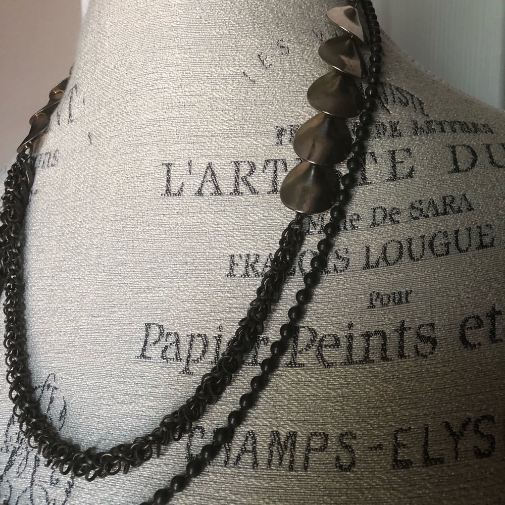 Orner Multi Metal Chain Anthro Necklace